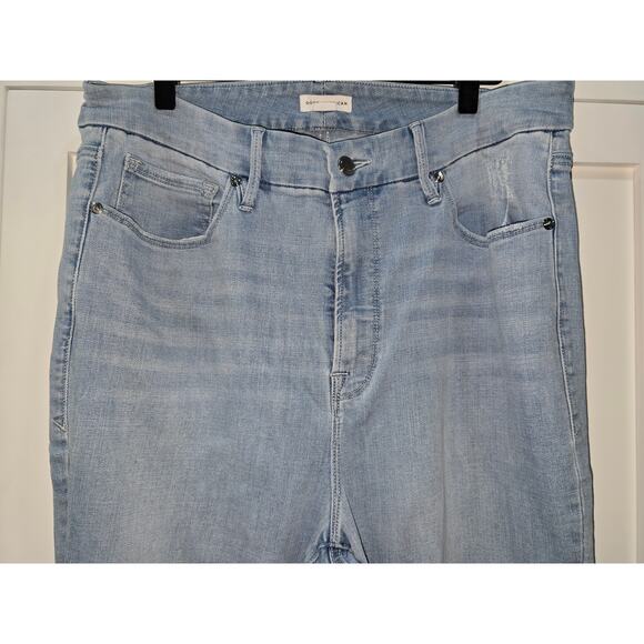 Good American Good Waist Crop Skinny Jeans – BLUE635, Size 16 - Picture 3 of 14